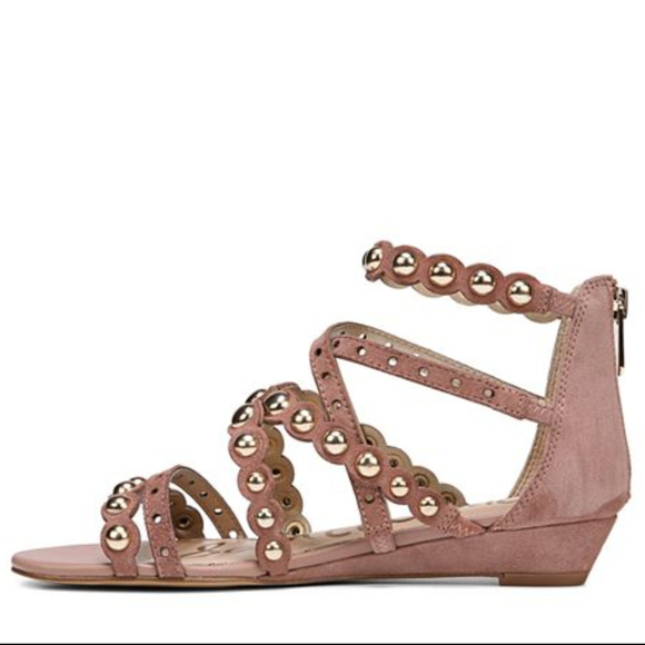 Sam Edelman Dustee Studded Suede Gladiator Sandals - Picture 5 of 8